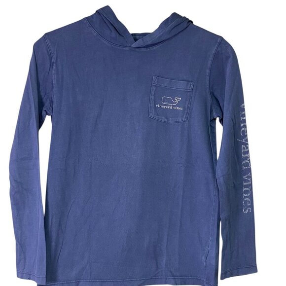 VINEYARD VINES GIRL'S WHALE HOODED TOP - Picture 1 of 10